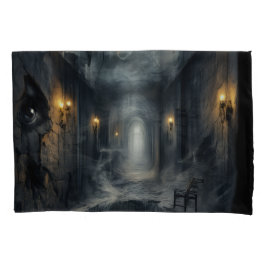 Dark Haunted fantasy Corridor with Moonlit Sky 