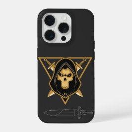 Dark Hooded Skull iPhone 15 Pro Case