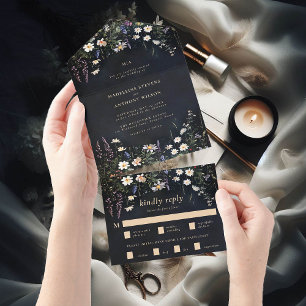 Dark Moody Wildflower romântica Casamento de Fairy
