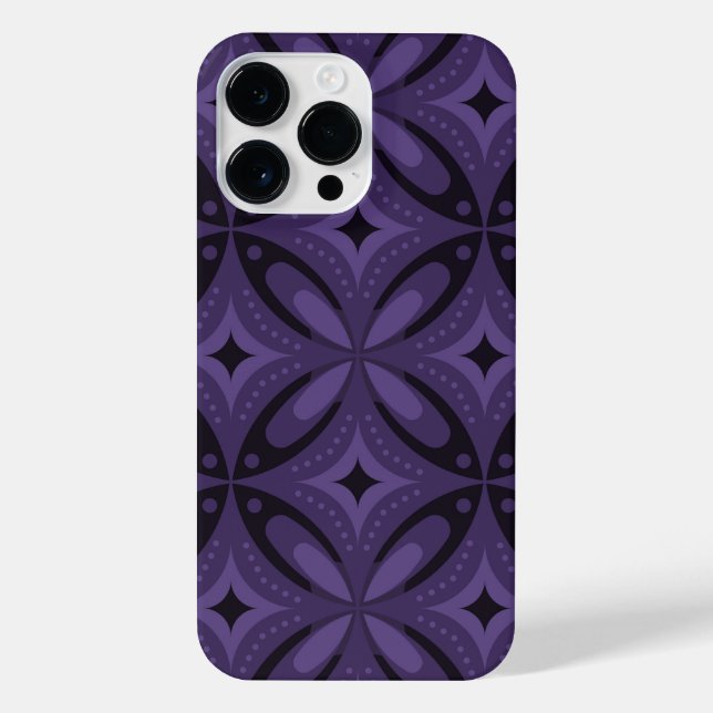 Dark Purple Colored Retro Pattern (Verso)