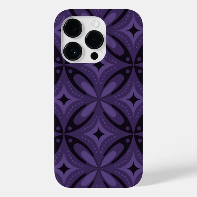 Dark Purple Colored Retro Pattern (Verso)
