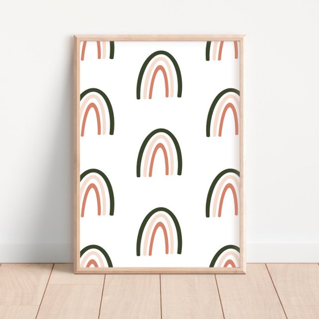 Dark Sage Boho Rainbows Poster (Criador carregado)