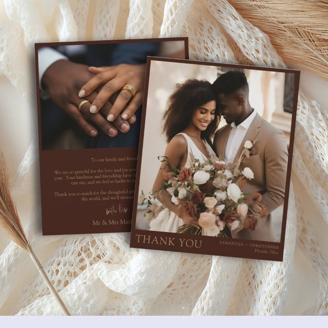 Dark Terracotta Wedding Orçamento Obrigado (Criador carregado)