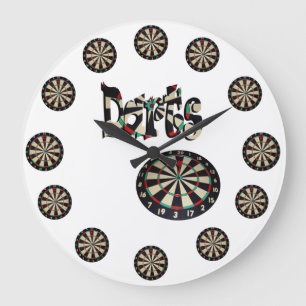 Dartboards E Nome Dardos, Relógio De Parede Grande