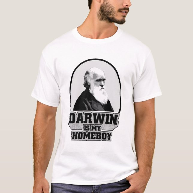 Darwin é minha camisa   do ateu do ficar em casa (Frente)