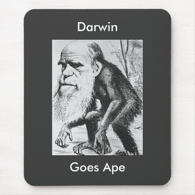Darwin Goes Ape Mousepad (Frente)