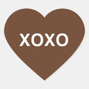 © das etiquetas do coração dos namorados XOXO M