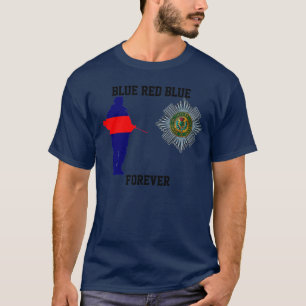Das guardas do vermelho azul do azul t-shirt