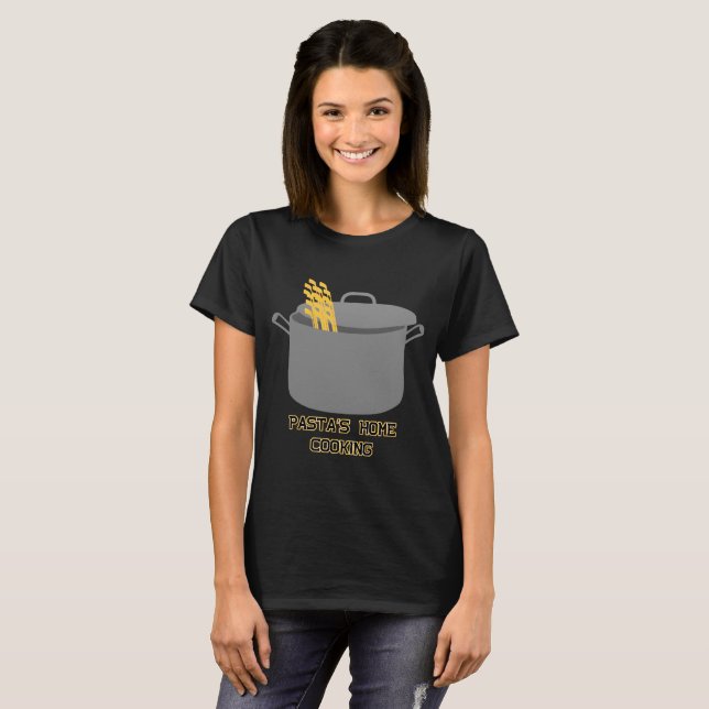 Das mulheres Home do cozinhar da massa o t-shirt (Frente Completa)
