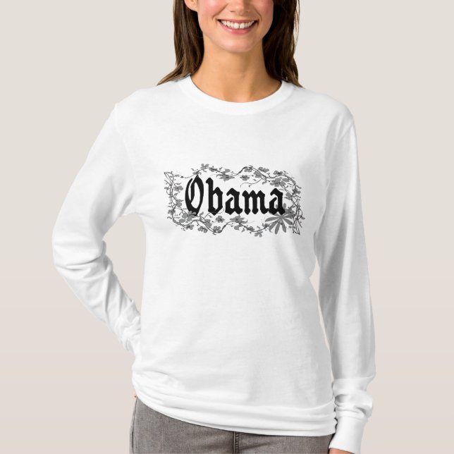 Das mulheres longas da Capa de Obama a camisa (Frente)
