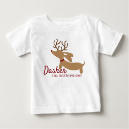 Dasher a camisa do Natal do Dachshund de Weindeer