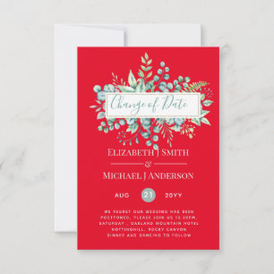 Data da Alteração do Evento Verde Eucalyptus