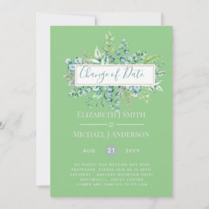 Data da Alteração do Evento Verde Eucalyptus