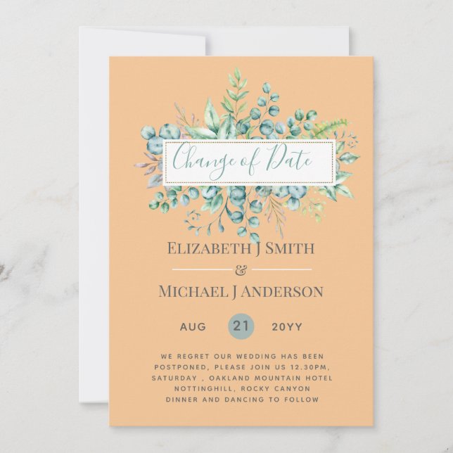 Data da Alteração do Evento Verde Eucalyptus (Frente)