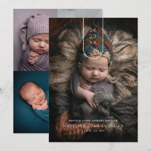 Data de Arch Moderna do Anúncio do Bebê Foto Múlti