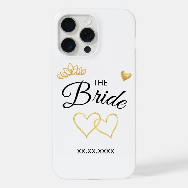 Data de Casamento da Noiva Design Elegante (Verso)
