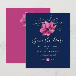 Data de Salvamento do Marinho Azul Fuchsia Rosa