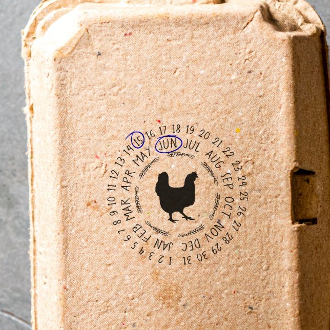 Data Em Que Os Ovos Foram Lançados Carimbo De Borr (Criador carregado)