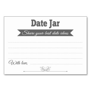 Data Jar Ideas Cartões de Mesa Cartões de Casament