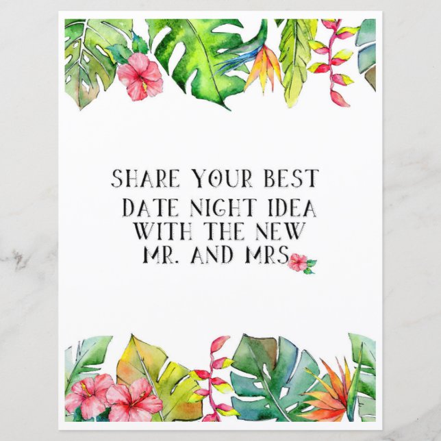 Data Noite de Atividade de Chá de panela Tropical (Frente)