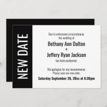 Data Nova Negrito, Anúncio de casamento adiado