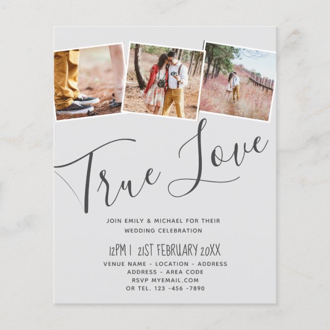 Datas de Salvamento de Convites de Festa de noivad (Frente)