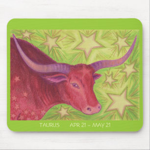 Datas do Zodíaco Taurus mousepad