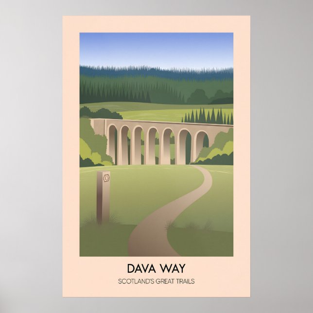 Dava Way Scotlands Great Trails Poster (Frente)