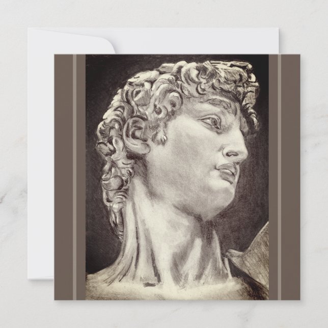 David, depois de Michelangelo, desenho de lápis, c (Frente)