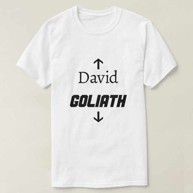 David e Golias - Camisa Engraçada (Frente do Design)