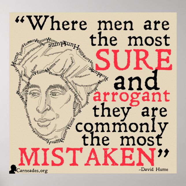 David Hume Quote Poster (Frente)