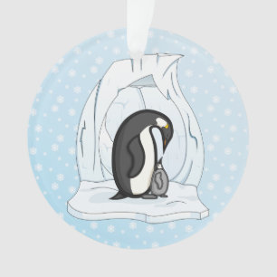 Davin e Annie, o Ornamento Acrílico dos Pinguins
