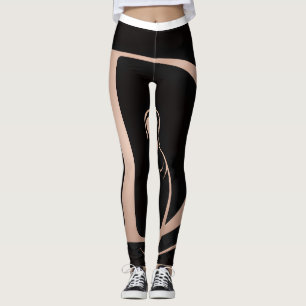 Davina Fit Logo Leggings Femininos de Treino Elega