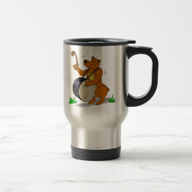 Davul que joga a caneca de viagem do instrumento (Direita)