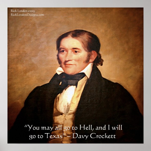 Davy Crockett "Indo para o Texas" Poster (Frente)