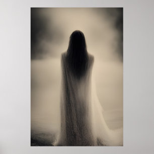 Dawn - Impressão de Arte Fantasia AI - Preto e Bra