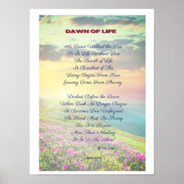 "Dawn of Life" Poster de Poesia