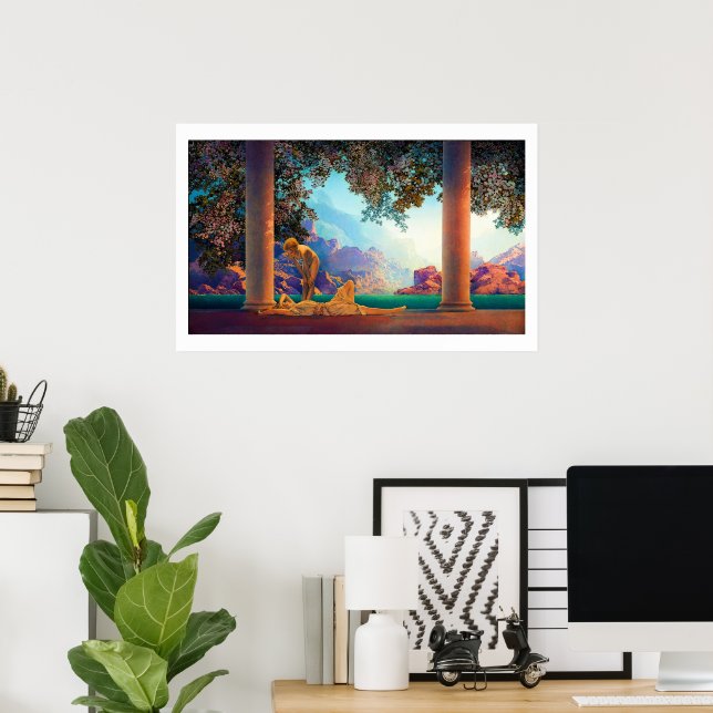 DAYBREAK Maxfield Parrish 1922 ... 2022 Poster (Escritório em casa)