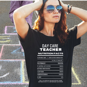 Daycare Professora Nutrição Fala T-Shirt Engraçado