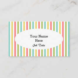 Dazzle Stripe Classic cartão de visita oval branco