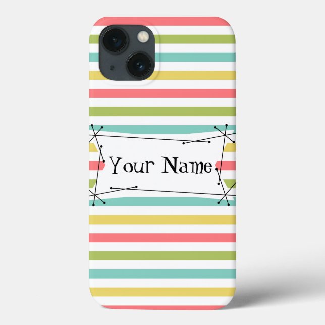 Dazzle Stripe Classic Name Mini vertical (Verso)