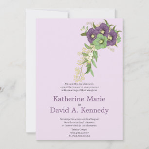 Dazzling Mauve Boho Melhor Convite De Casamento Fl