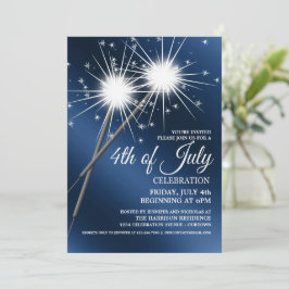 Dazzling Sparklers de 4 de julho de Convites de fe