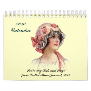 ~ de 2010 calendários que caracteriza chapéus e
