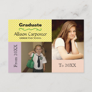 De 20XX 20XX 2 à foto - anúncio do formando 3x5