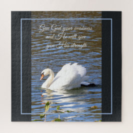 Dê a Deus a sua fraqueza Swan Jigsee Quebra-cabeça