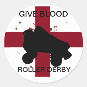 Dê a ETIQUETA de Derby do rolo do sangue