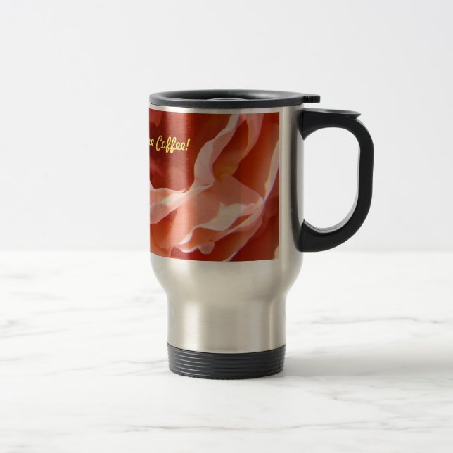 Dê à Mamãe mais Café! canecas Rosa Flor Rosa (Direita)