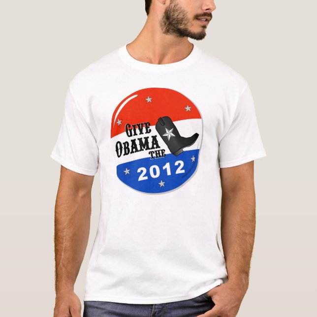 Dê a Obama o t-shirt da bota (Frente)