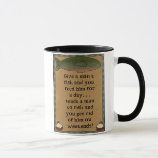 dê a um homem uma caneca dos peixes